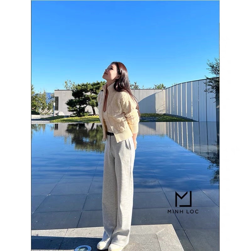 Áo khoác len lông cừu xinh