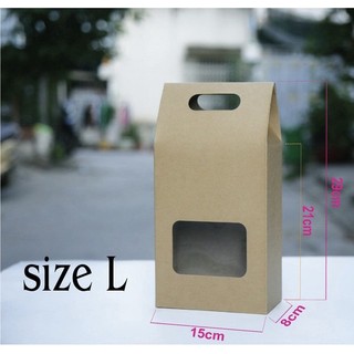 Hộp Giấy Kraft đựng quà, thực phẩm các loại hạt size L