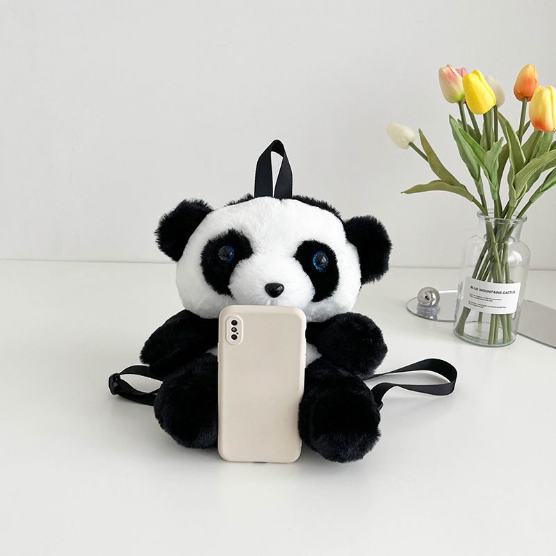 💥Plus Ba Lô Hình Gấu Trúc Nhồi Bông Hoạt Hình Đáng Yêu Dành Cho Nữ