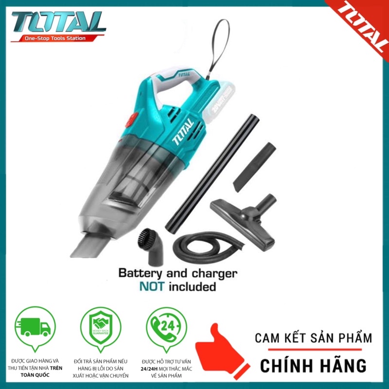 TOTAL Máy hút bụi dùng pin Lithium 20V TVLI2001