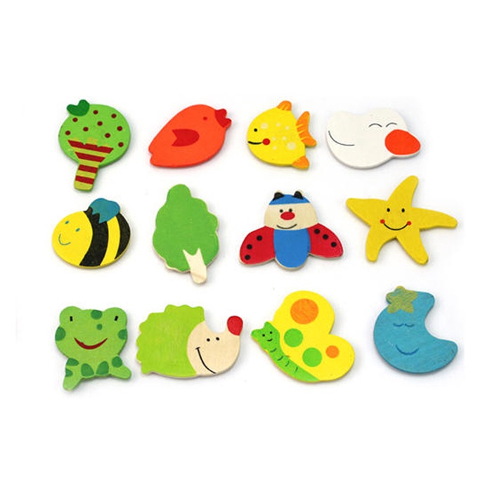 Bộ 12 Miếng Dán Tủ Lạnh Hình Thú Ngộ Nghĩnh