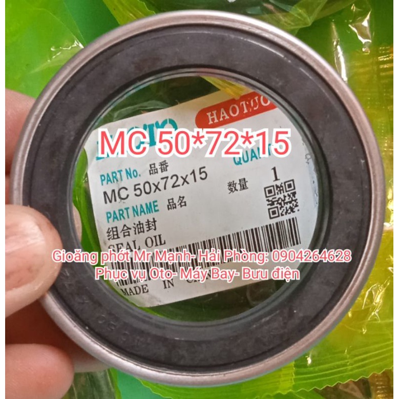Phớt máy cày, máy gặt 50*72*15, 50x72x15