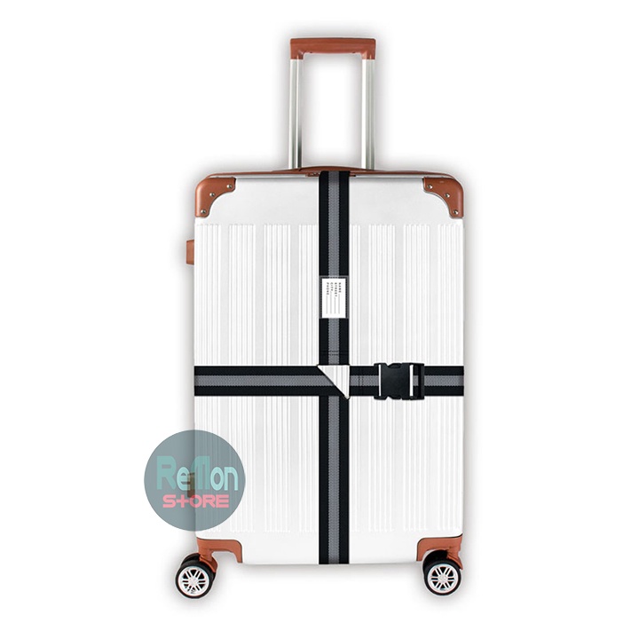 Dây đai vali chữ thập 1 khóa Free size 20inch - 34inch buộc ràng vali du lịch bảo vệ khóa chống tung