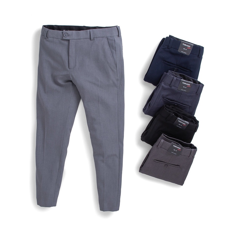 Quần âu nam TORANO slim-fit cạp trơn chuẩn phom DABT900