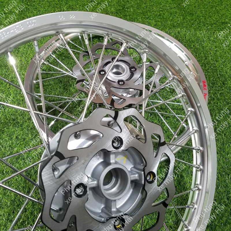 Bánh căm exciter 135 đùm x1r bạc căm mạ crom yaguso thái niềng nhôm kèm đĩa trước sau như hình msp 0152