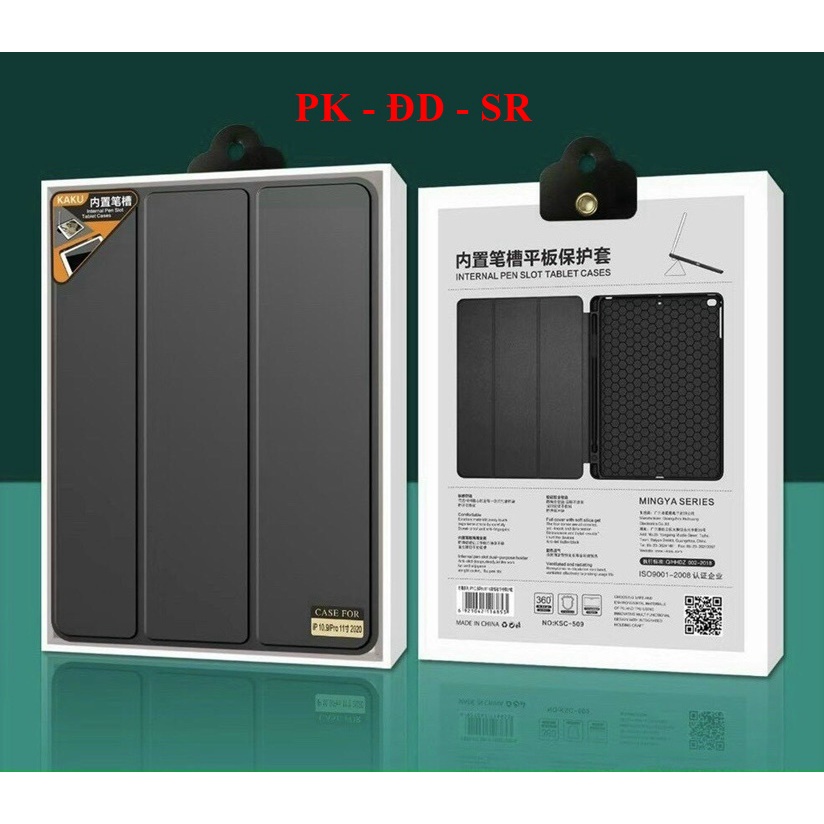 Bao Da iPad Pro 11 inch 2018 - Pro 2020 - Pro M1 2021 - Air 4 2020 - Air 5 M1 2022 Có Khay Để Bút, Chống Bẩn Hiệu Kaku K