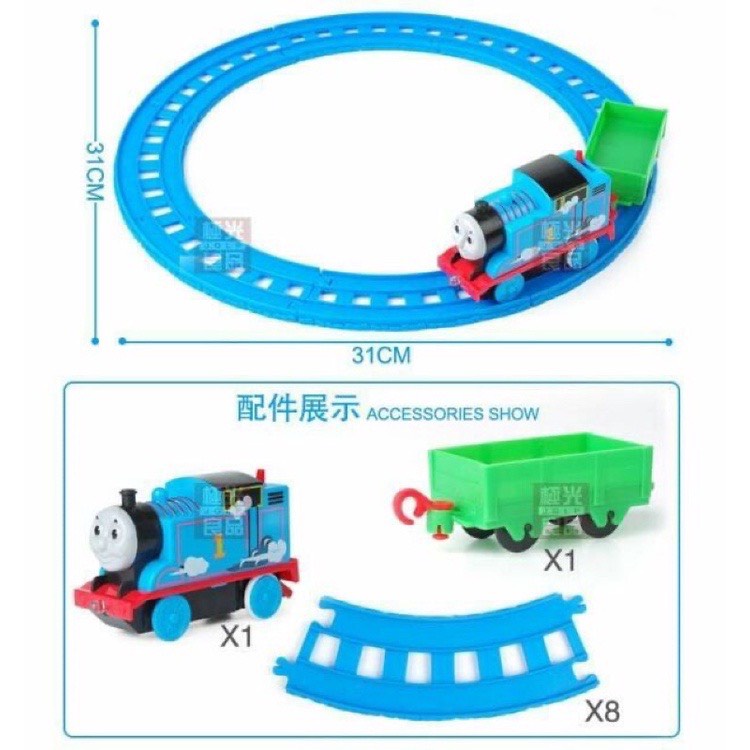Bộ xe lửa trang trí bánh kem, đoàn tàu thomas trang trí bánh sinh nhật
