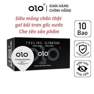 Bao cao su OZO đen siêu mỏng,keo dai thời gian- hương vani hộp 10 chiec - che tên khi gửi