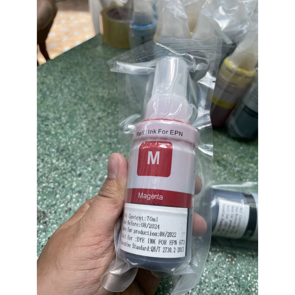 Sales xả kho- Giá xưởng -Mực in phun đa năng  Epson 673 màu đỏ  chai 70ml- cho máy Epson L1800 L805 L1390 L1400 L1430