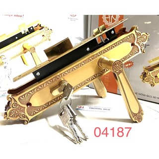 04187 khoá cửa đi 2-4 cánh bằng đồng cao cấp việt tiệp dùng cửa gỗ dài 310mm - bảo hành 3 năm
