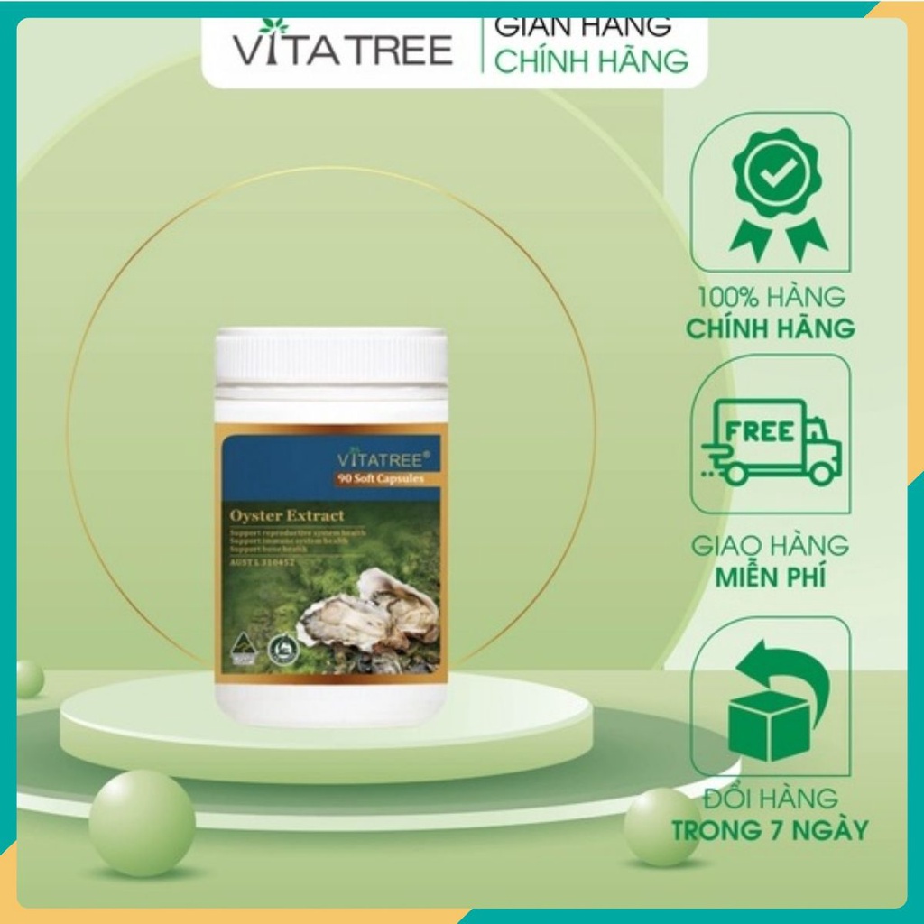 Tinh chất hàu Vitatree Oyster Extract 90 viên, tăng cường sinh lý nam của Úc [Nhà Thuốc 068]