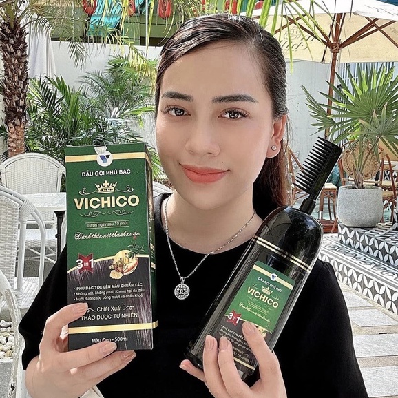 Dầu Gội Phủ Bạc VICHICO chai lớn 500ml [ chính hãng ]
