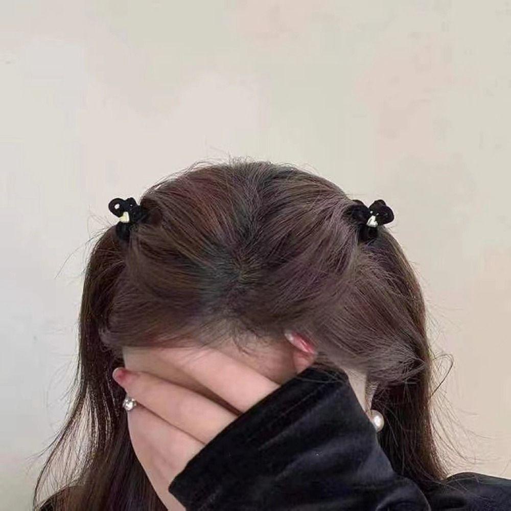 Kẹp Tóc Càng Cua Mini Hình Trái Tim Dễ Thương Bằng Vải Nhung Phong Cách Retro Dành Cho Bạn Nữ