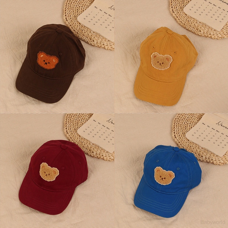 Mũ Lưỡi Trai Hình Gấu Hoạt Hình Phong Cách Hàn Quốc Cho Bé