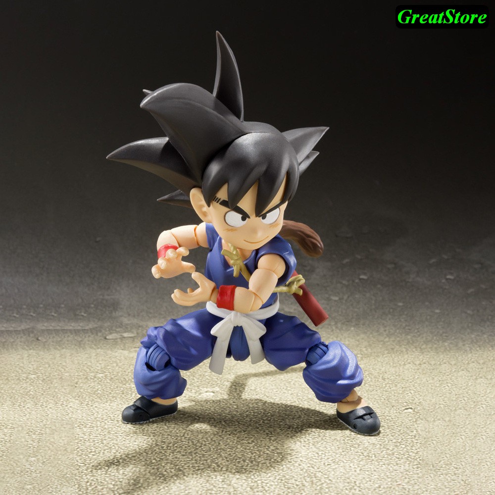 Mô hình Dragonball Son Goku Kid áo xanh FIGMA Action Figure cử động được 13 cm