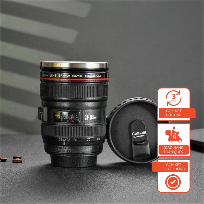 Cốc Hình Ống Kính Lens Máy Ảnh