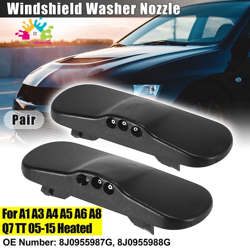 L & R Vòi Phun Nước Rửa Kính Chắn Gió Xe Hơi Jet 8J0955987G / 8J0955988Phụ Kiện Sưởi Ấm Chuyên Dụng Cho Xe Hơi Audi A1 A3 A4 A5 A6 A8 Q7 TT 05-15