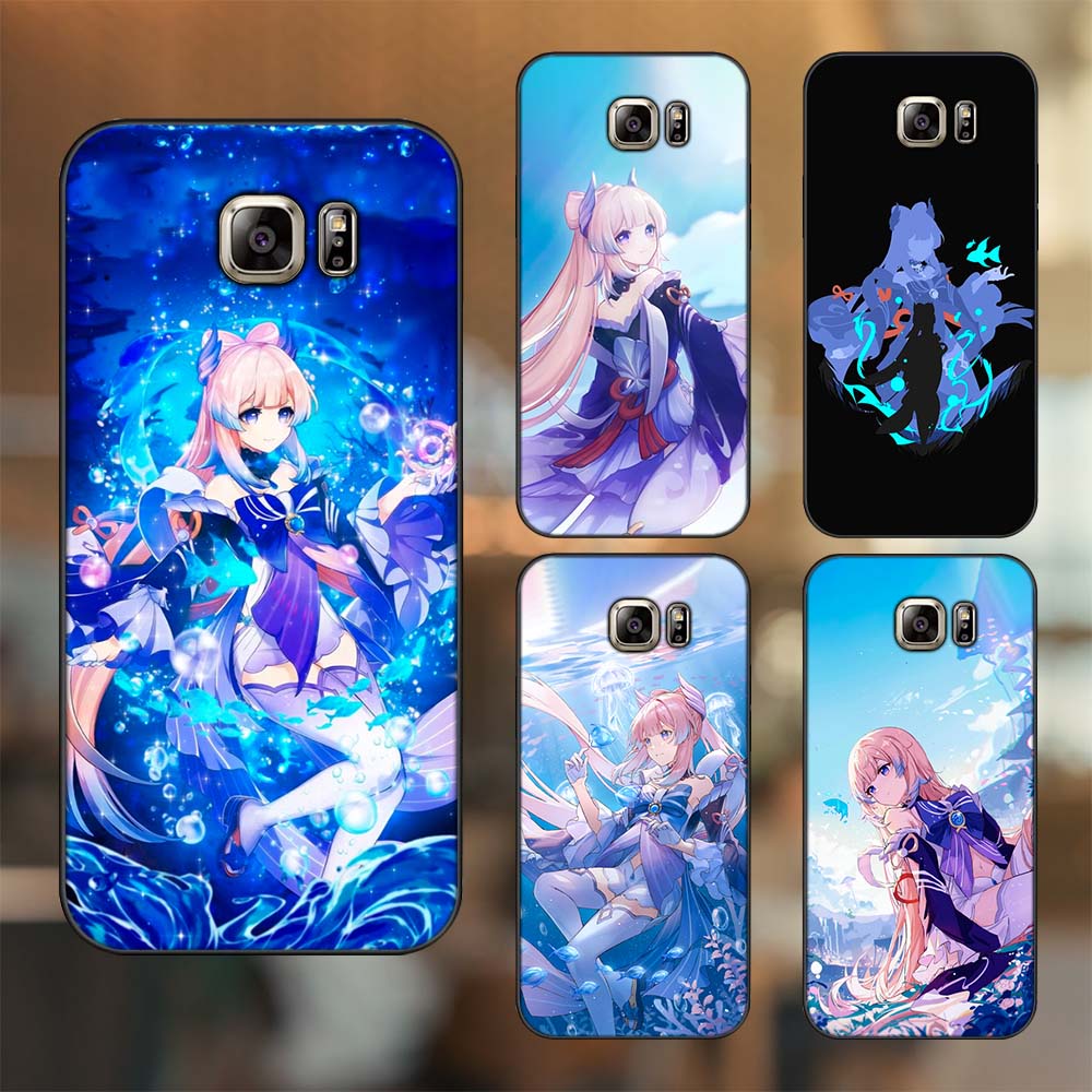 Ốp lưng Samsung Note 5 viền đen in hình Sangonomiya Kokomi Genshin Impact