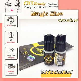 Keo nối mi MAGIC (Khô Nhanh 1s) SET 2 CHAI MINI