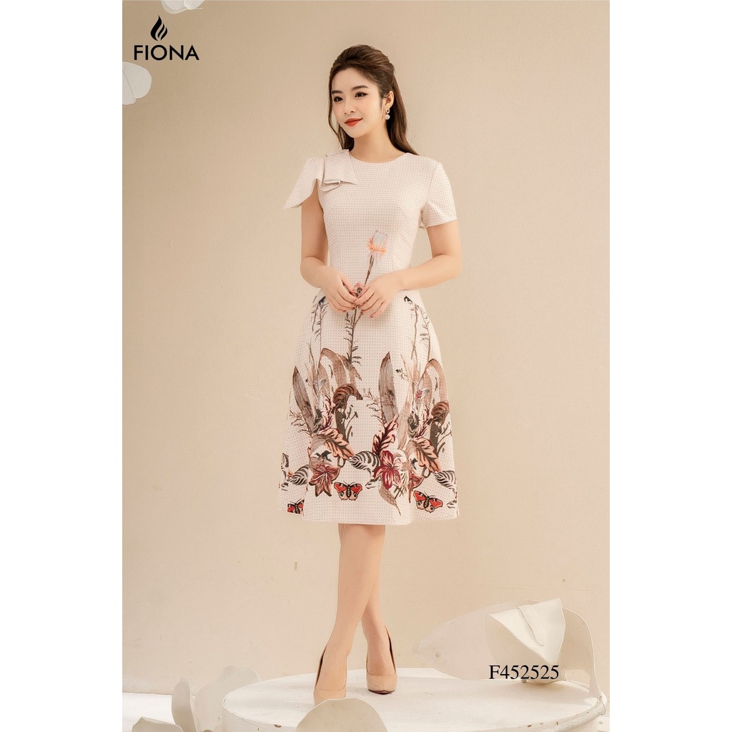 Đầm Fiona dáng ôm A họa tiết hoa chân F452525