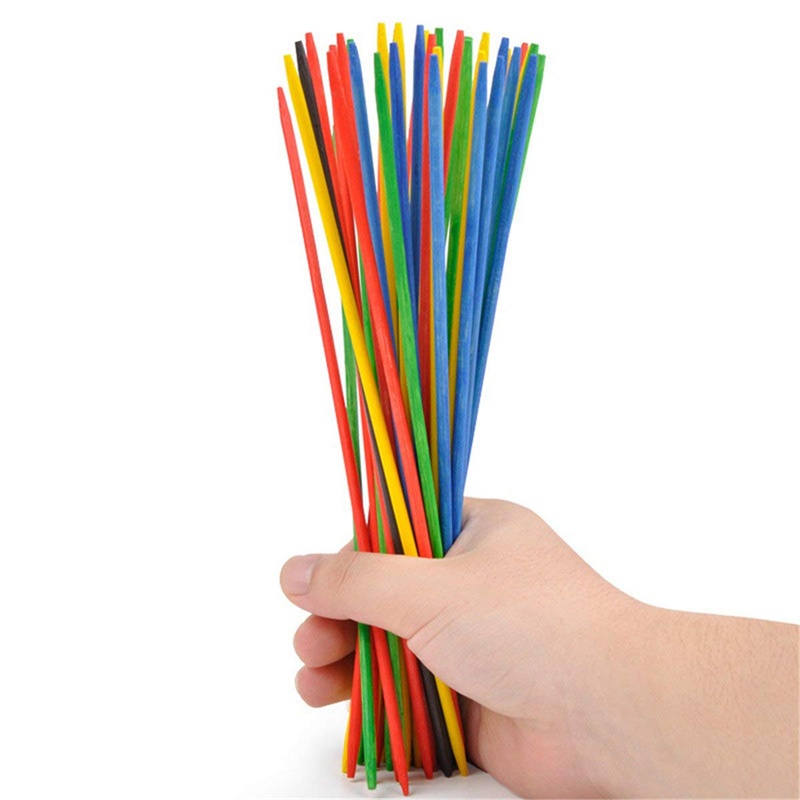 Set 100 Que Gỗ Nhiều Màu Sắc Cho Bé Chơi Trò Xếp Hình