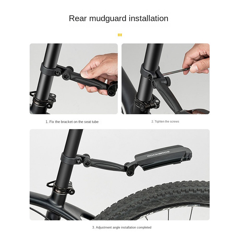 FENDER Rockbros Dè Chắn Bùn Xe Đạp Leo Núi Gấp Gọn Tùy Chỉnh Tiện Dụng Chất Lượng Cao