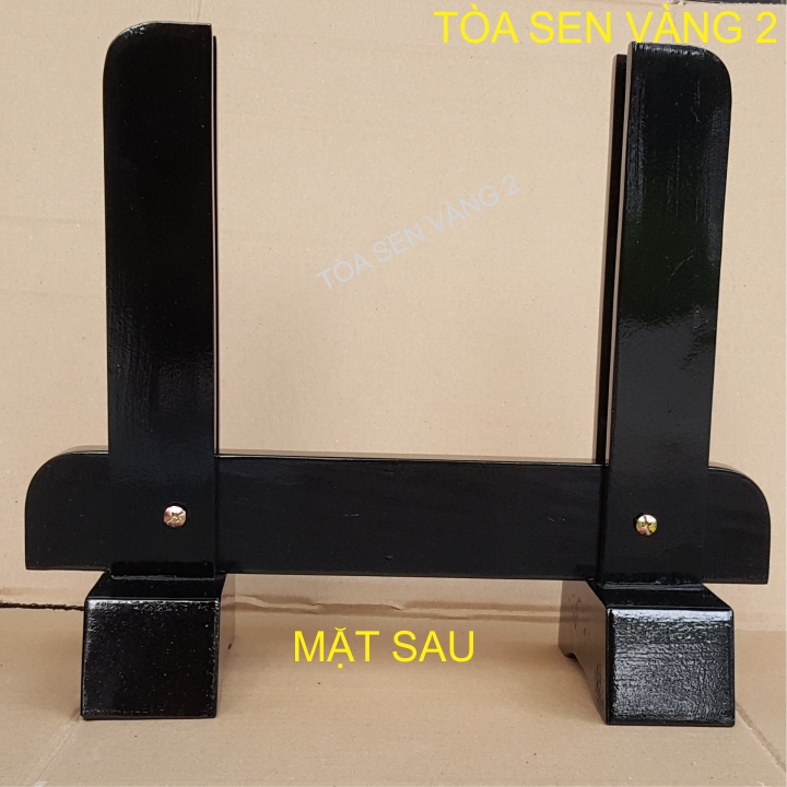 Khung ảnh thờ, giá đỡ khung hình thờ sơn màu đen trơn không in, có nhiều kích thước