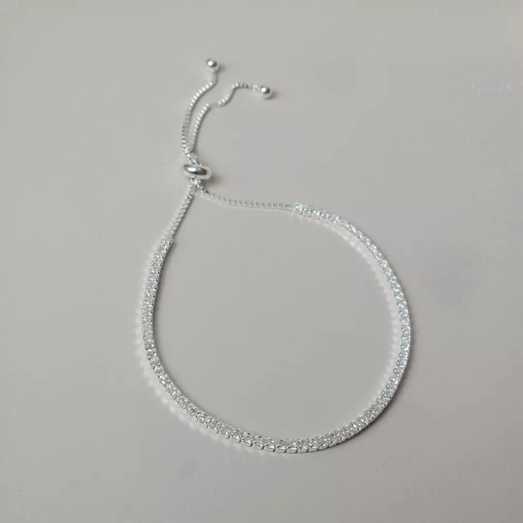 Vòng tay bạc nữ vòng tay dải đá