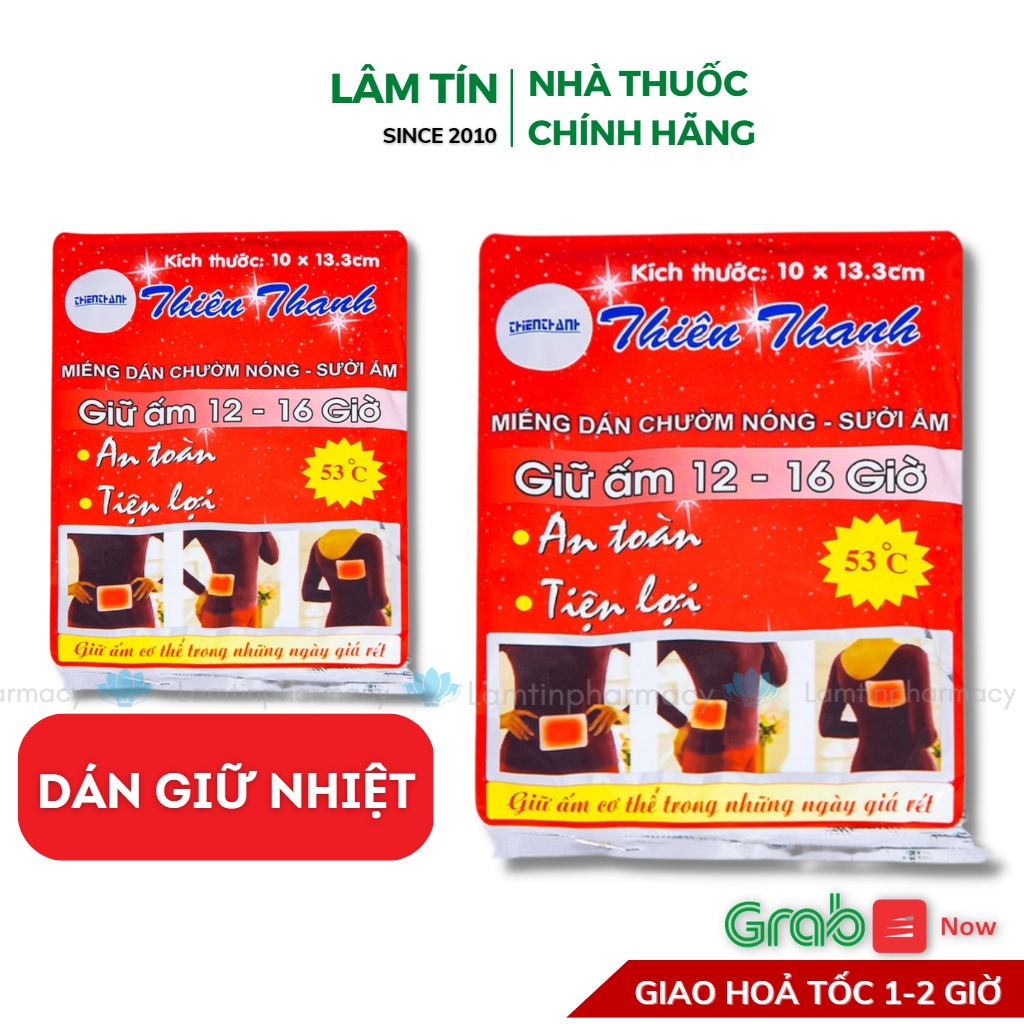 Miếng Dán Giữ Nhiệt Sưởi Ấm Thiên Thanh 12-16 giờ (1 miếng)