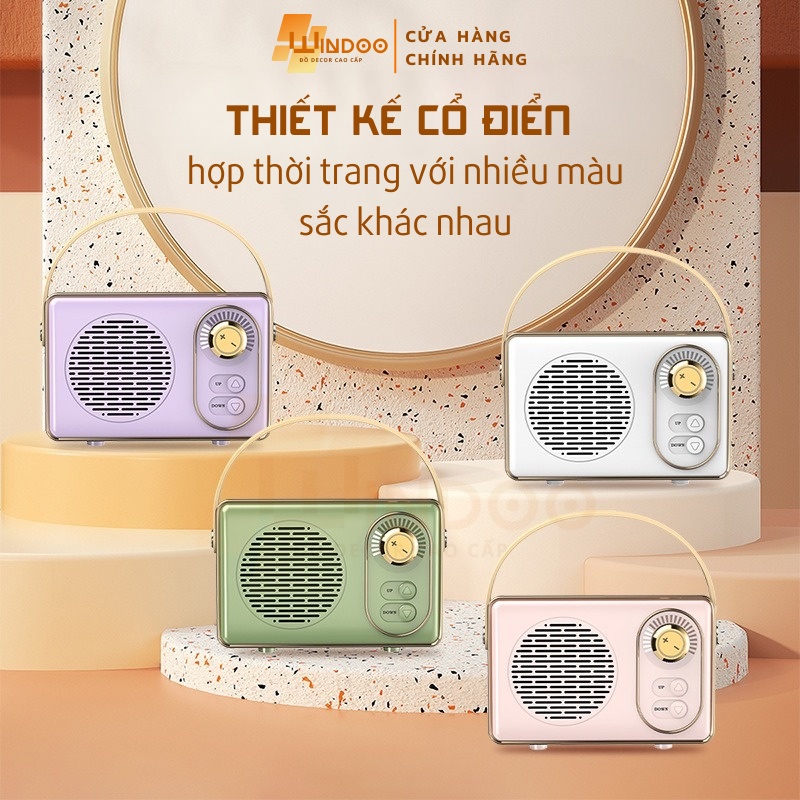 Loa bluetooth retro mini âm thanh chất lượng cao siêu trầm | BigBuy360 - bigbuy360.vn