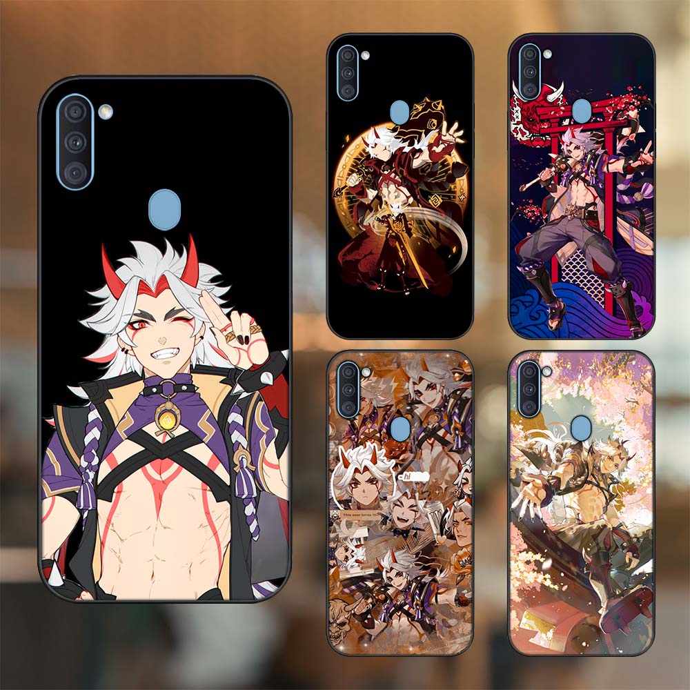 Ốp lưng Samsung A11, M11 viền đen in hình Arataki Itto Genshin Impact