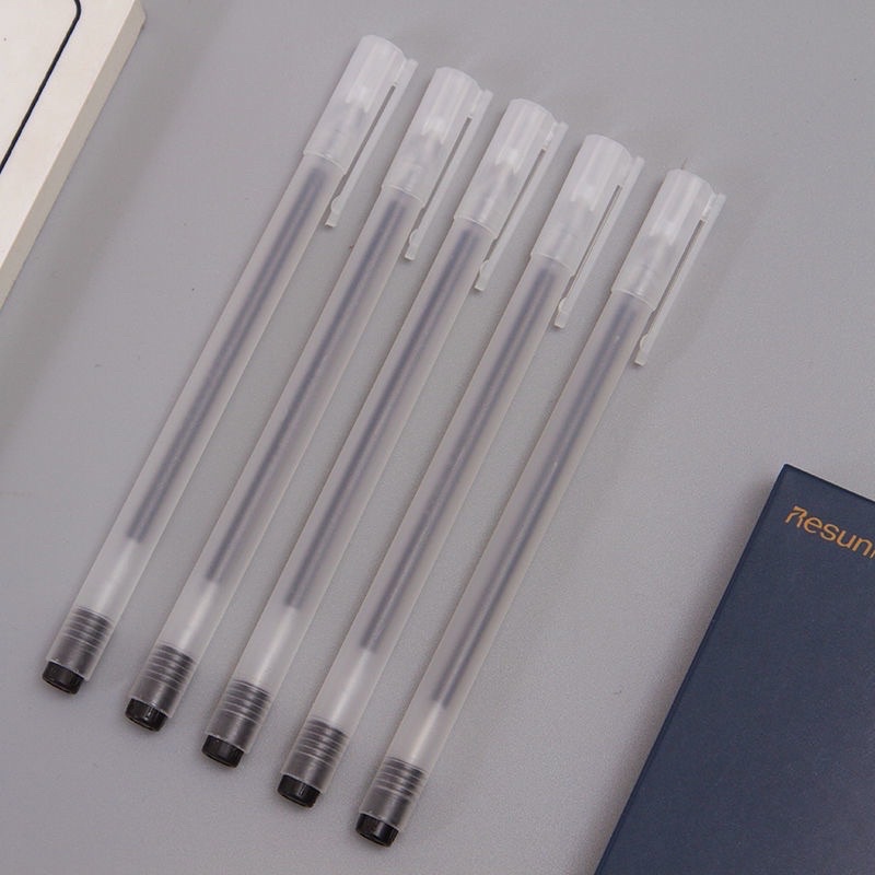 Set 20 bút gel văn phòng phẩm vỏ nhám, thay được ngòi