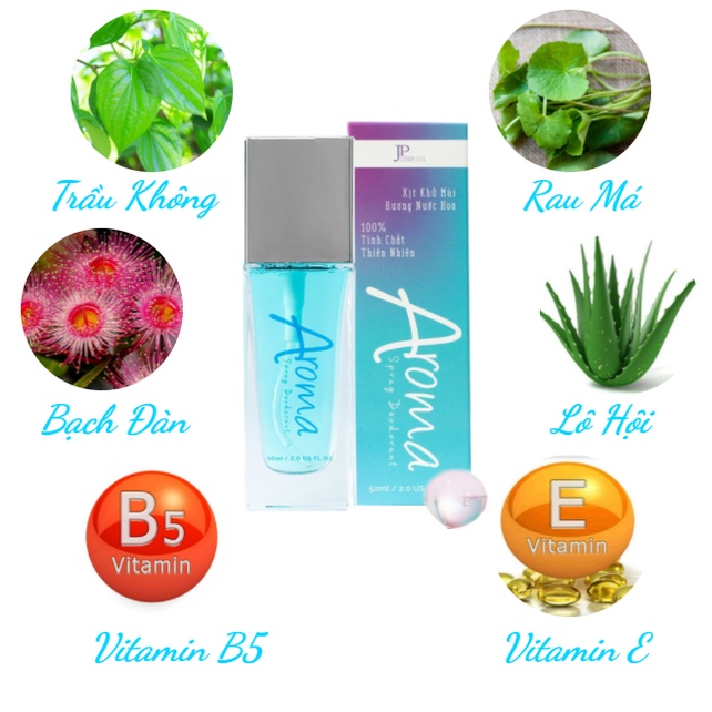 Xịt Khử Mùi Hôi Nách AROMA JP Cosmetic | Net 50 ml