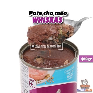 Pate WHISKAS cho mèo lon 400gr