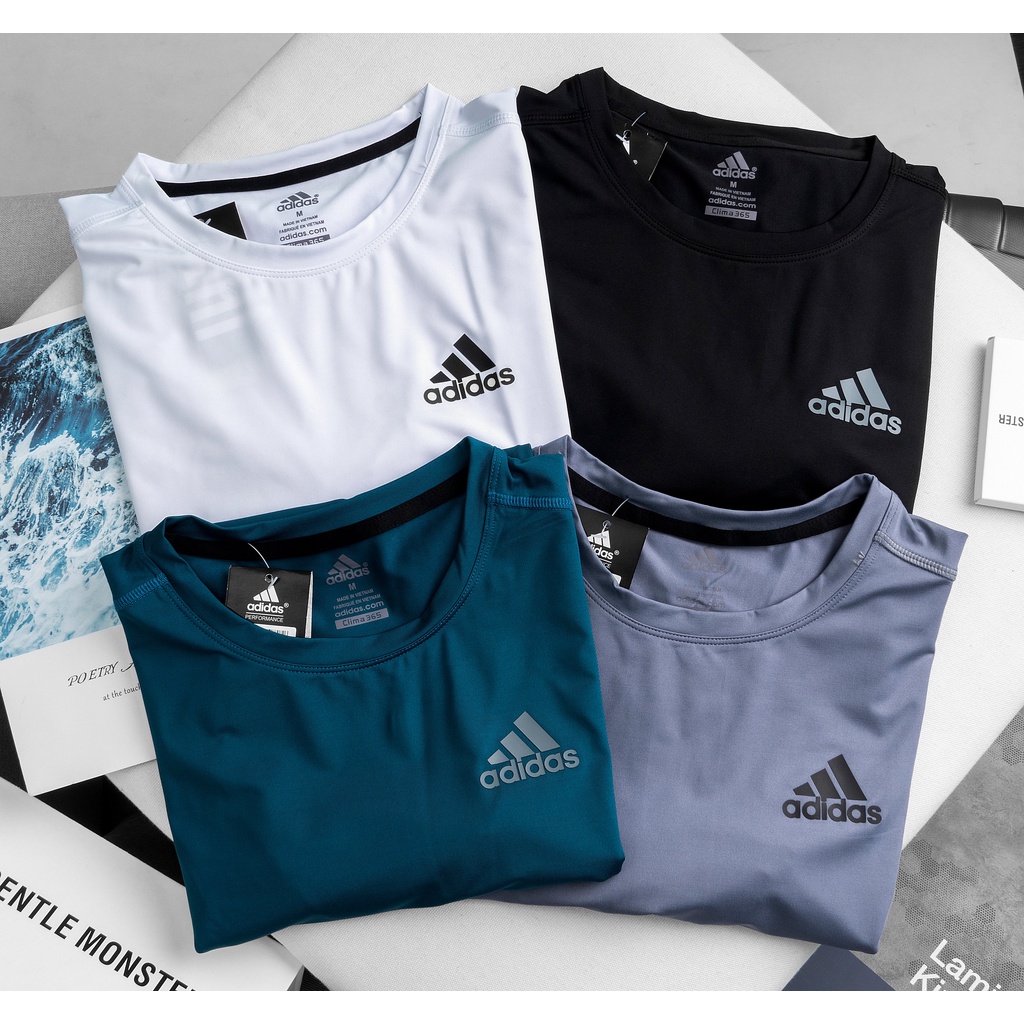 Áo thun lạnh nam thể thao, áo tập gym nam chất vải thun poly 4 chiều co dãn thoải mát thấm hút tốt - A38