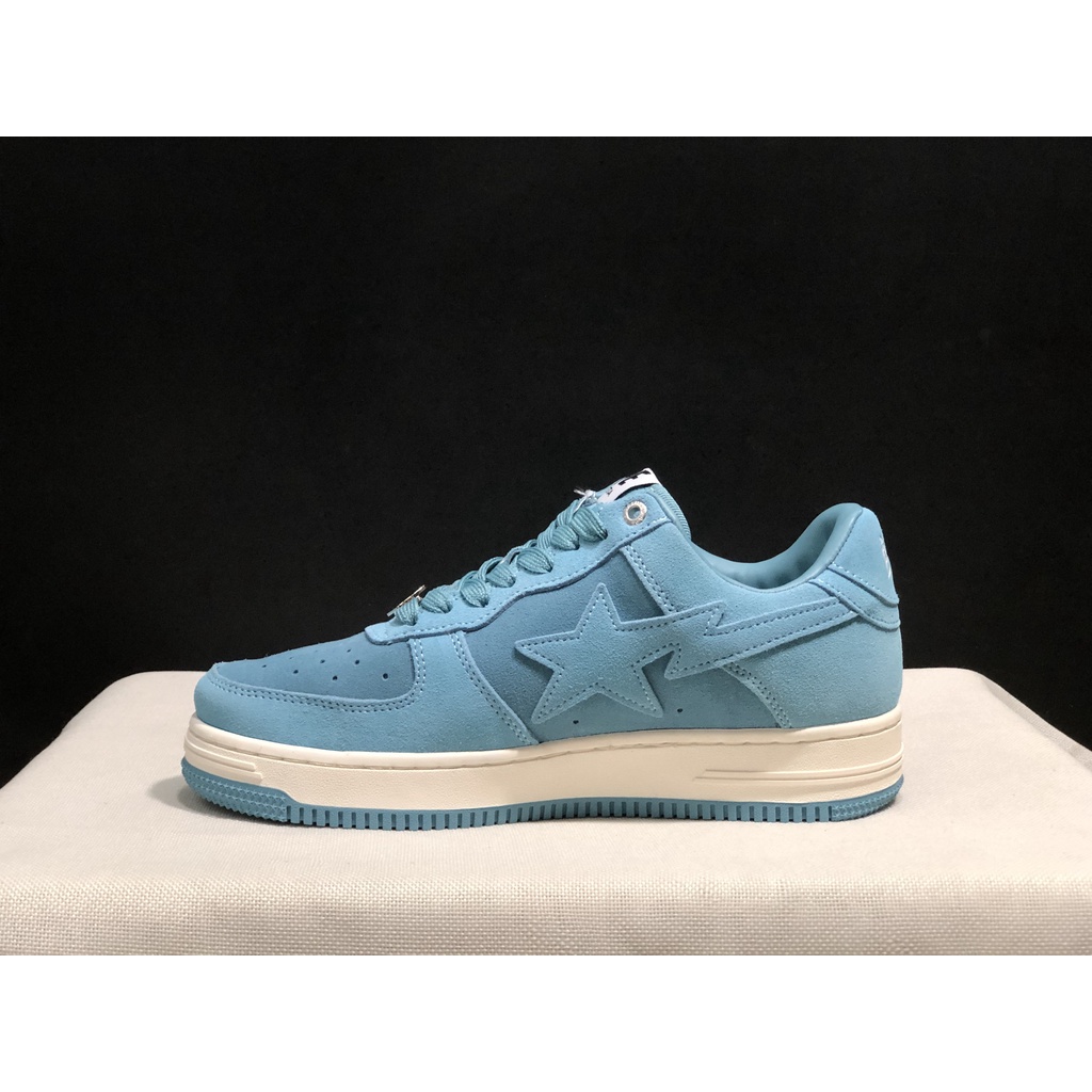 Giày Sneaker Bape STA Thời Trang Thường Ngày Cho Nam Và Nữ Morandi Visual Effect Blue