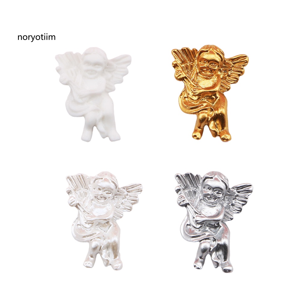 Set 10 Phụ Kiện Trang Trí Móng Tay Hình Thiên Thần Không Phai Màu