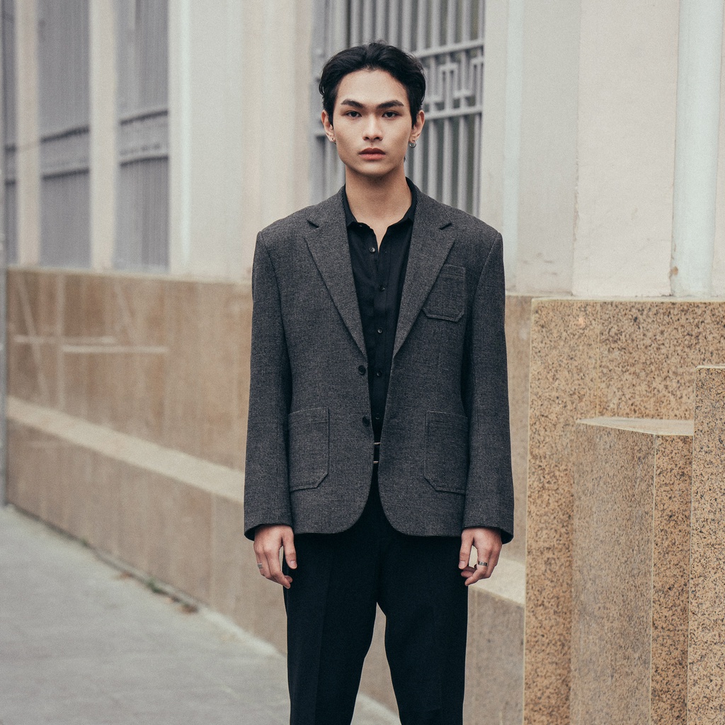 Áo khoác Blazer nam dày dặn sang trọng Highway (Menswear) Armel Houndstooth