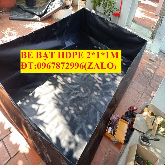 Bể Bạt HDPE kt 5x2x1m nuôi cá, ốc, lươn, trồng sen,..
