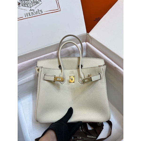 Túi quai xách Hermes Birkin nguyên bản size 25cm chất da bò togo fullbox 5 màu