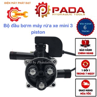 Bộ đầu bơm máy rửa xe mini 3 piston kèm sẵn rơ le-Phù hợp với nhiều loại máy rửa xe mini,gia đình
