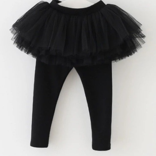 Váy ren liền quần legging nhiều tầng màu đen sz 100 cho bé gái học múa rất đẹp