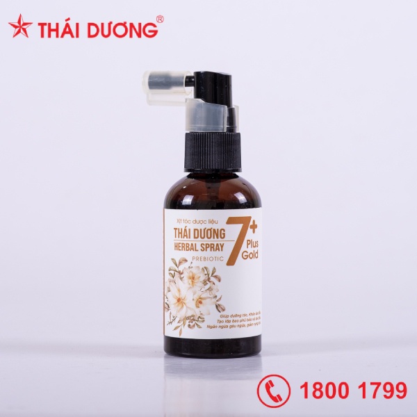 Bộ Dầu gội Thái Dương 7 Plus 480ml và Xịt mọc tóc Thái Dương 7 Plus Gold 60ml