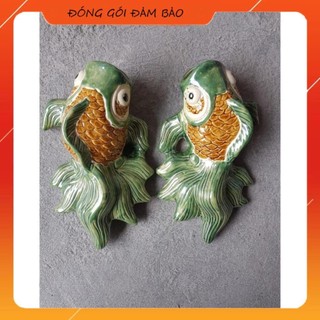 Chậu/bình gốm sứ con cá treo tường