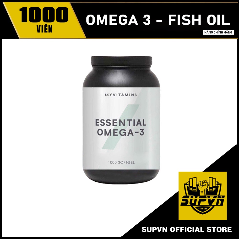 Dầu cá Omega-3 Fishoil Myvitamins Essential Omega 3 (1000 viên) Vitamin bỗ trợ xương khớp Chính hãng