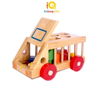 Xe thả hình khối - đồ chơi giáo dục an toàn cho bé rèn luyện sự phát triển cho trẻ - BeThongMinh