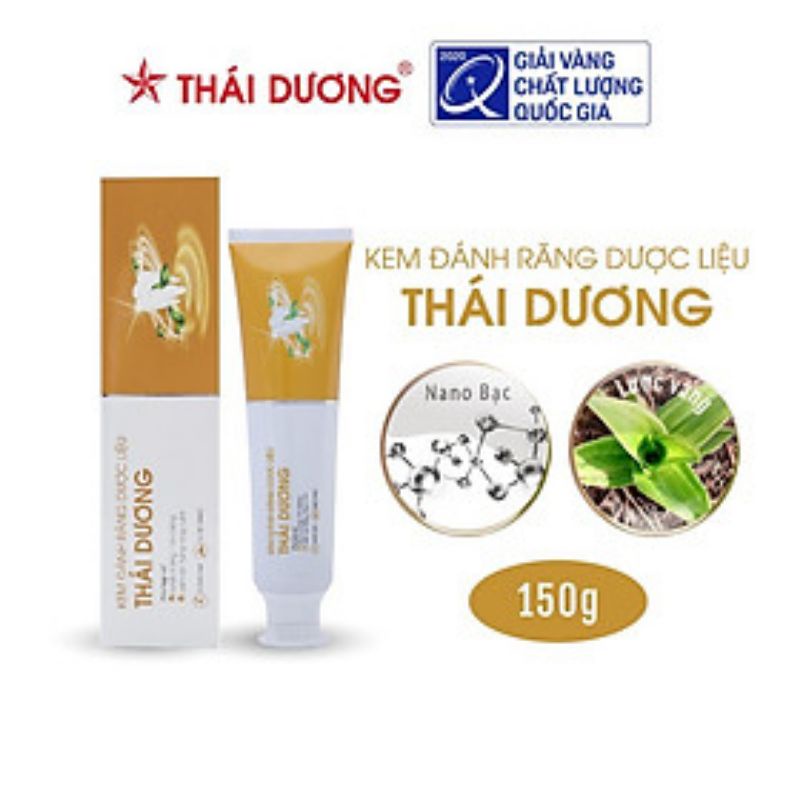 Kem Đánh Răng Dược Liệu Sao Thái Dương  - Làm Sạch Mảng Bám, Vết Ố Vàng Trên Răng ,Trắng Sáng Và Thơm Miệng