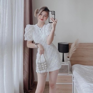 Đầm dự tiệc , dạo phố cột nơ hở lưng d0670