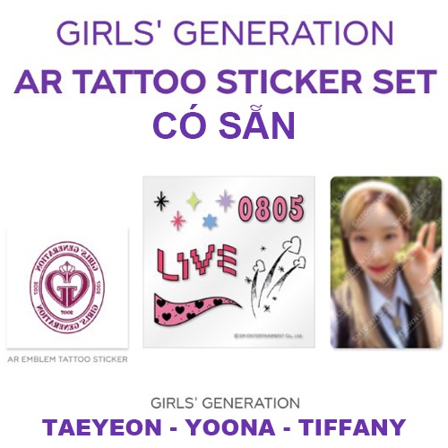 *Có-Sẵn* ẢNH SNSD PHOTOCARD SMCU AR TATTOO