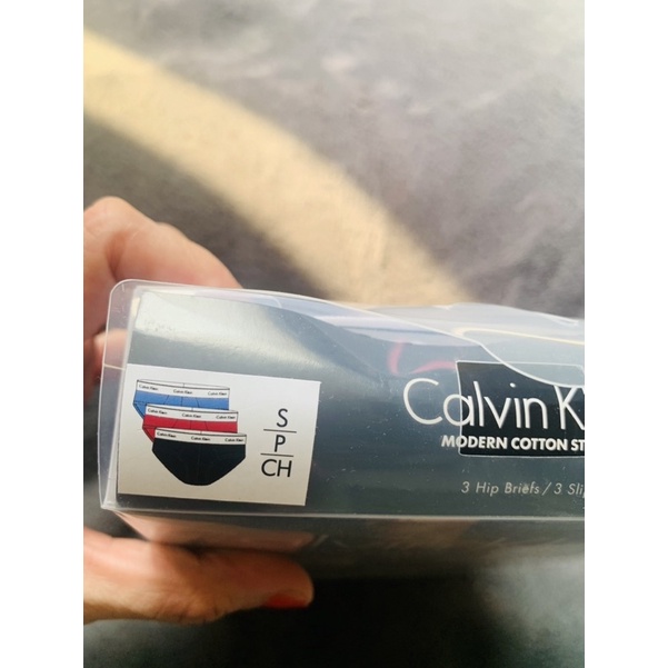 SET 3 QUẦN LÓT NAM CALVIN KLEIN MODERN COTTON STRETCH HIP BRIEF 3 PACK